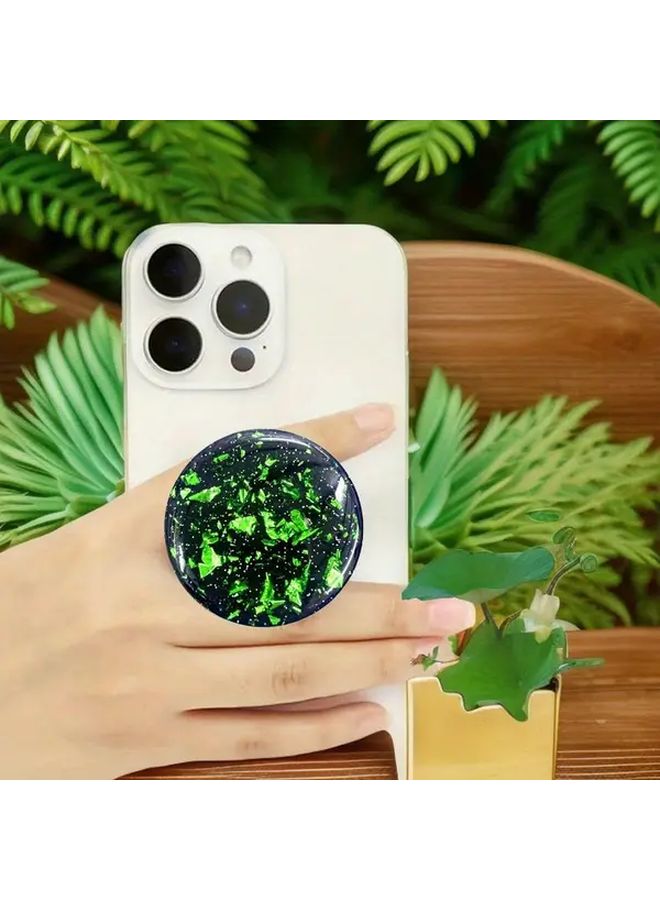 Flexible Finger Saving Phone Holder Silvery Foil Star Elements Perfect Gift - Image 3